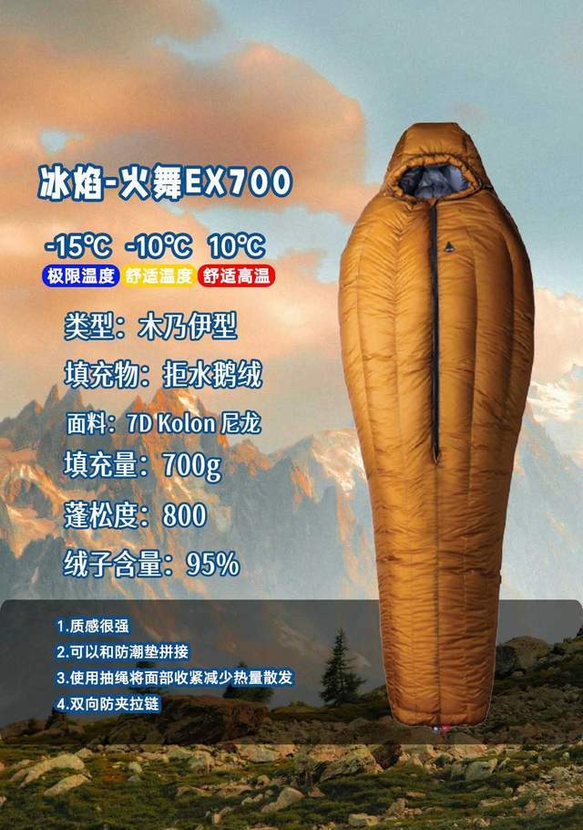 款睡袋怎么选？不踩雷指南冰球突破户外新手的第一